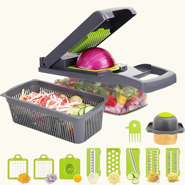 10 - Piece Multifunctional Vegetable Chopper and Slicer Set Lattea - Lattea Global