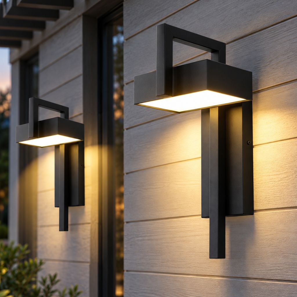 Modern Black Aluminum LED Outdoor Wall Sconce