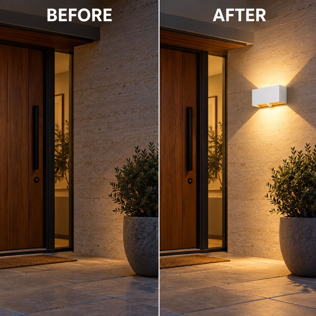24W PIR Motion Sensor Up and Down LED Wall Light