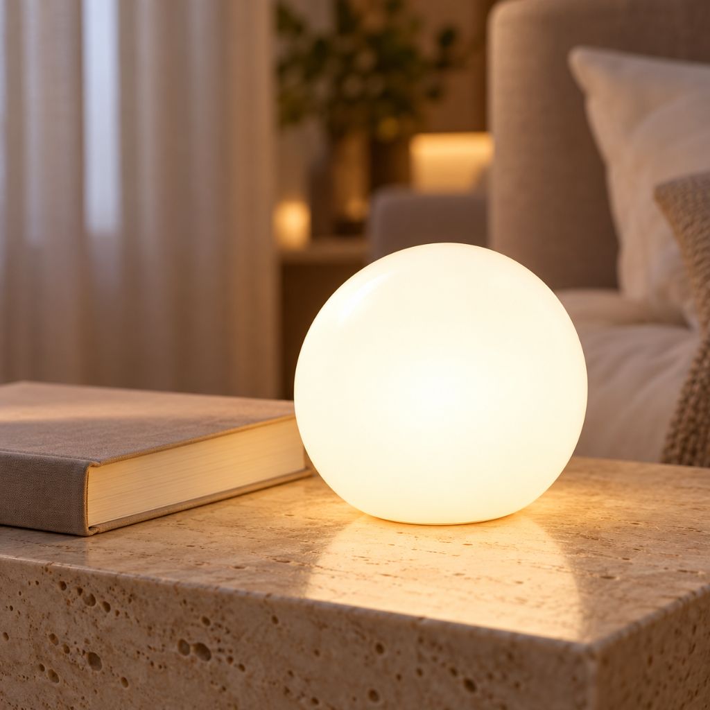 Colour-Changing LED Ball Floor Lamp with Remote Control