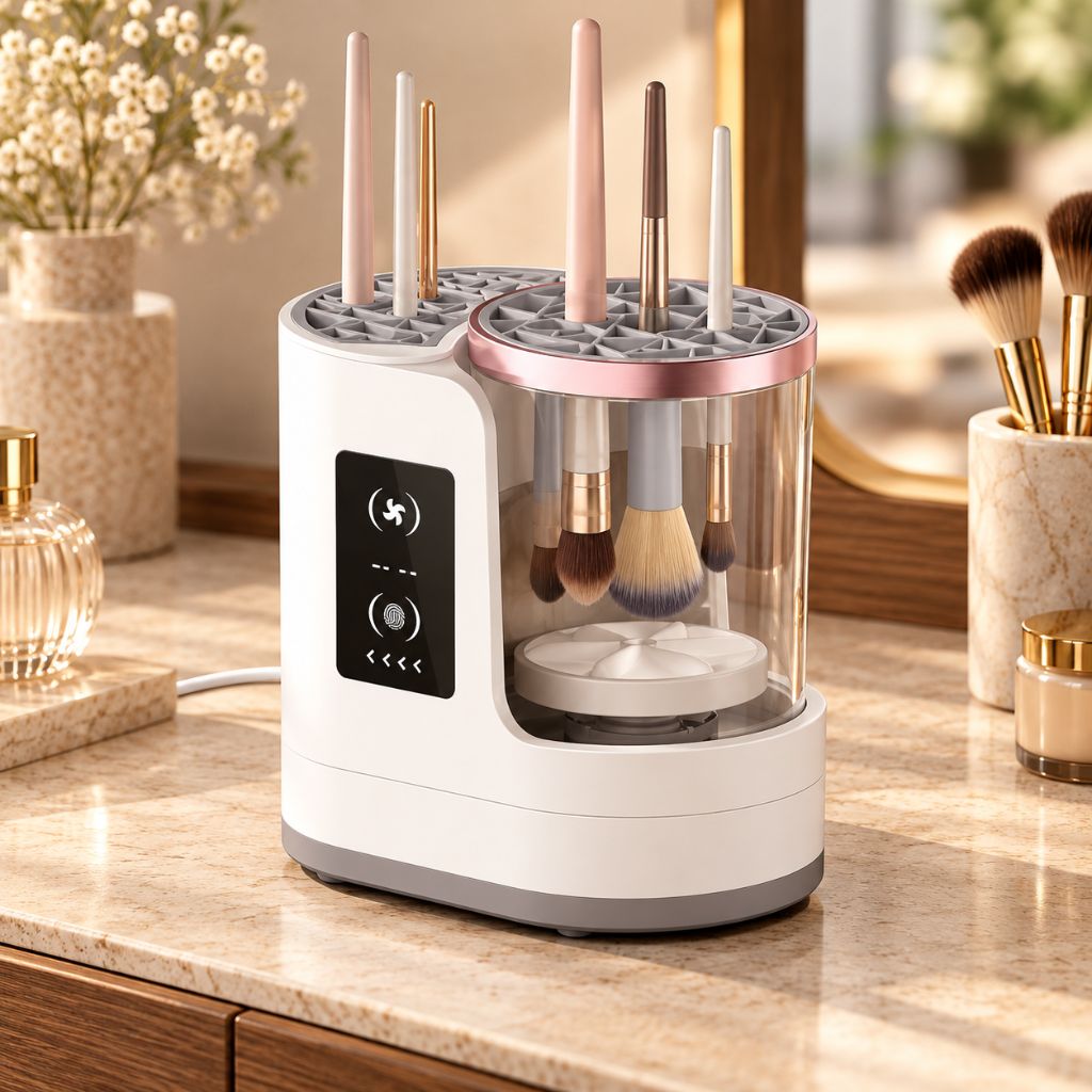 3-in-1 Electric Makeup Brush Cleaner and Dryer with Timer