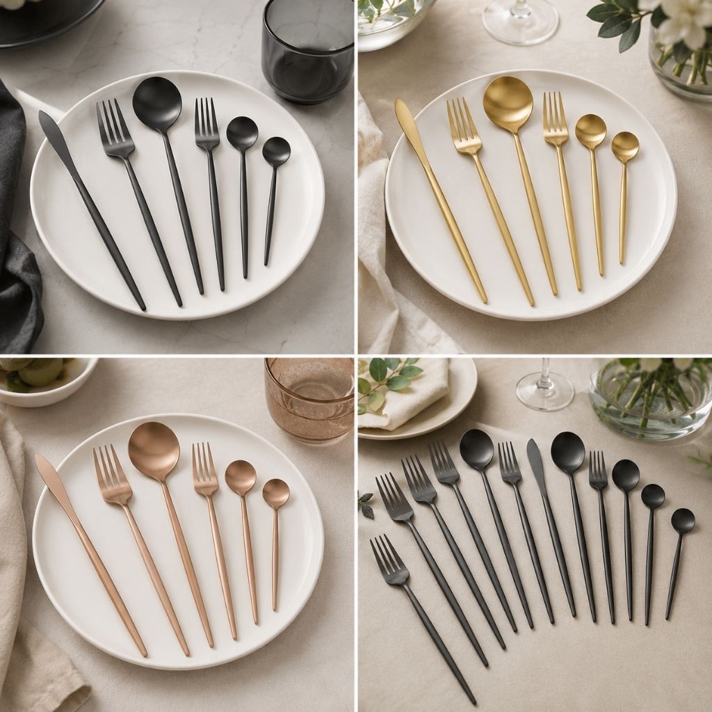 30-Piece Minimalist Stainless Steel Cutlery Set