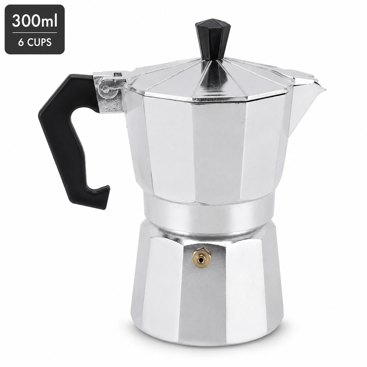 Aluminium Octagonal Moka Pot Italian Stovetop Espresso Maker