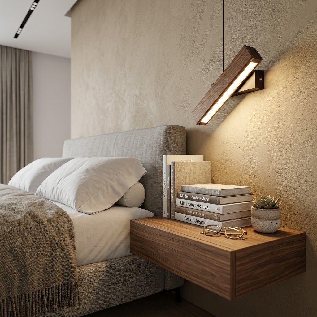 360° Swiveling Wooden Wall Light - Lattea Global