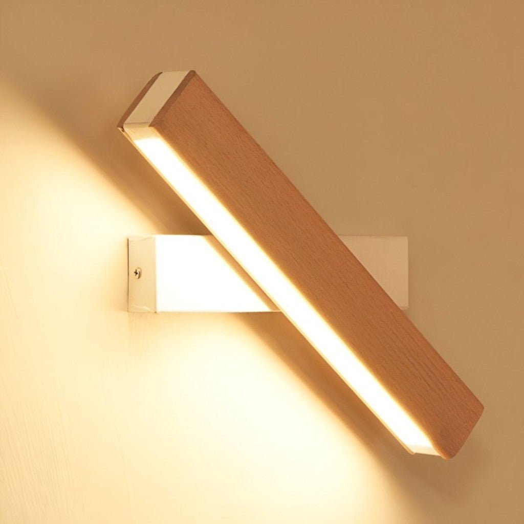 360° Swiveling Wooden Wall Light