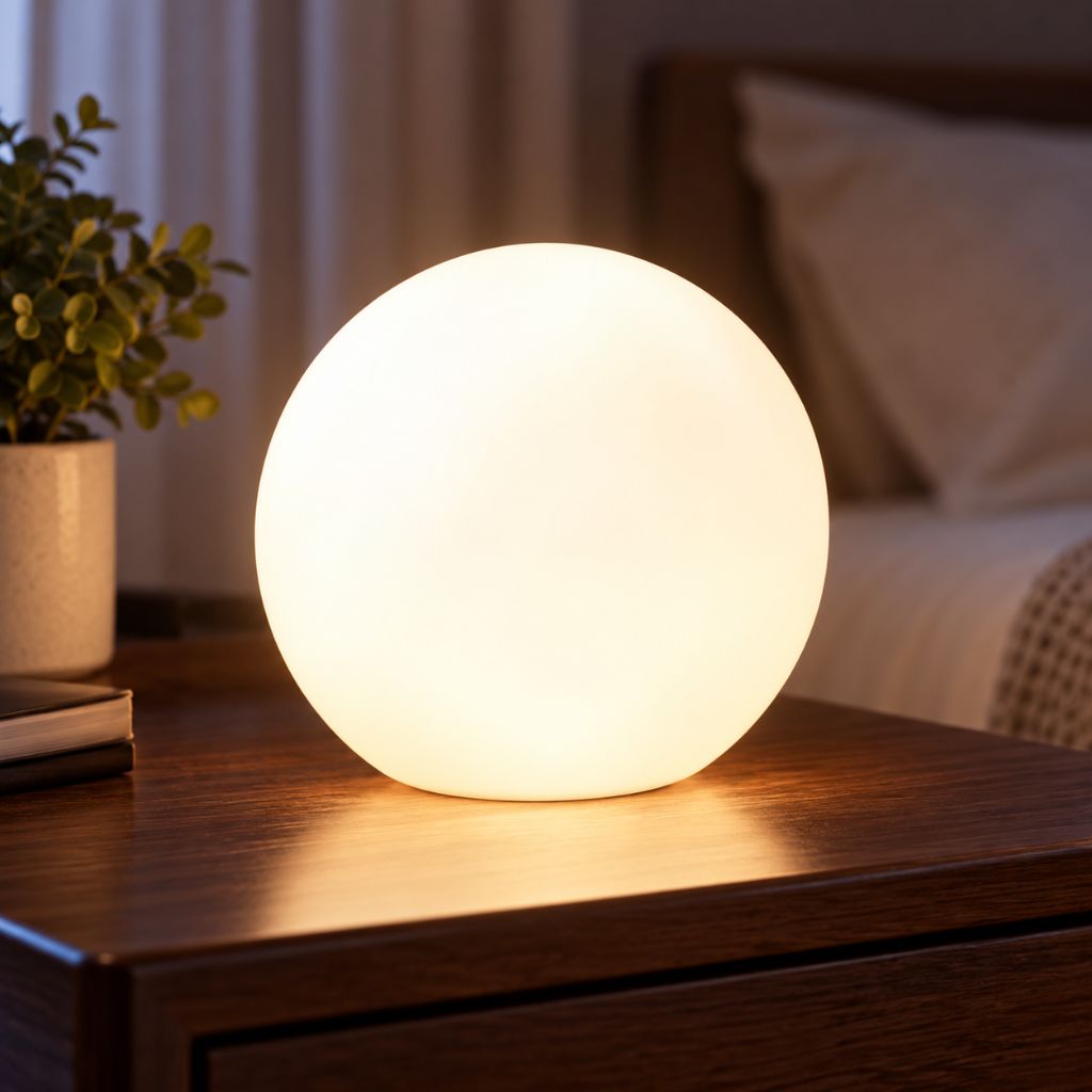 Colour-Changing LED Ball Floor Lamp with Remote Control