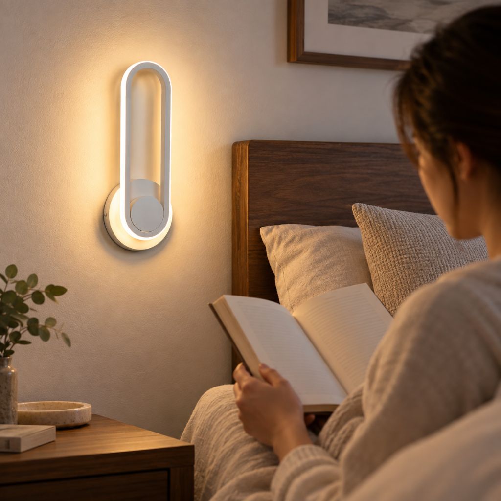 330° Rotatable Aluminum LED Wall Light for Bedside