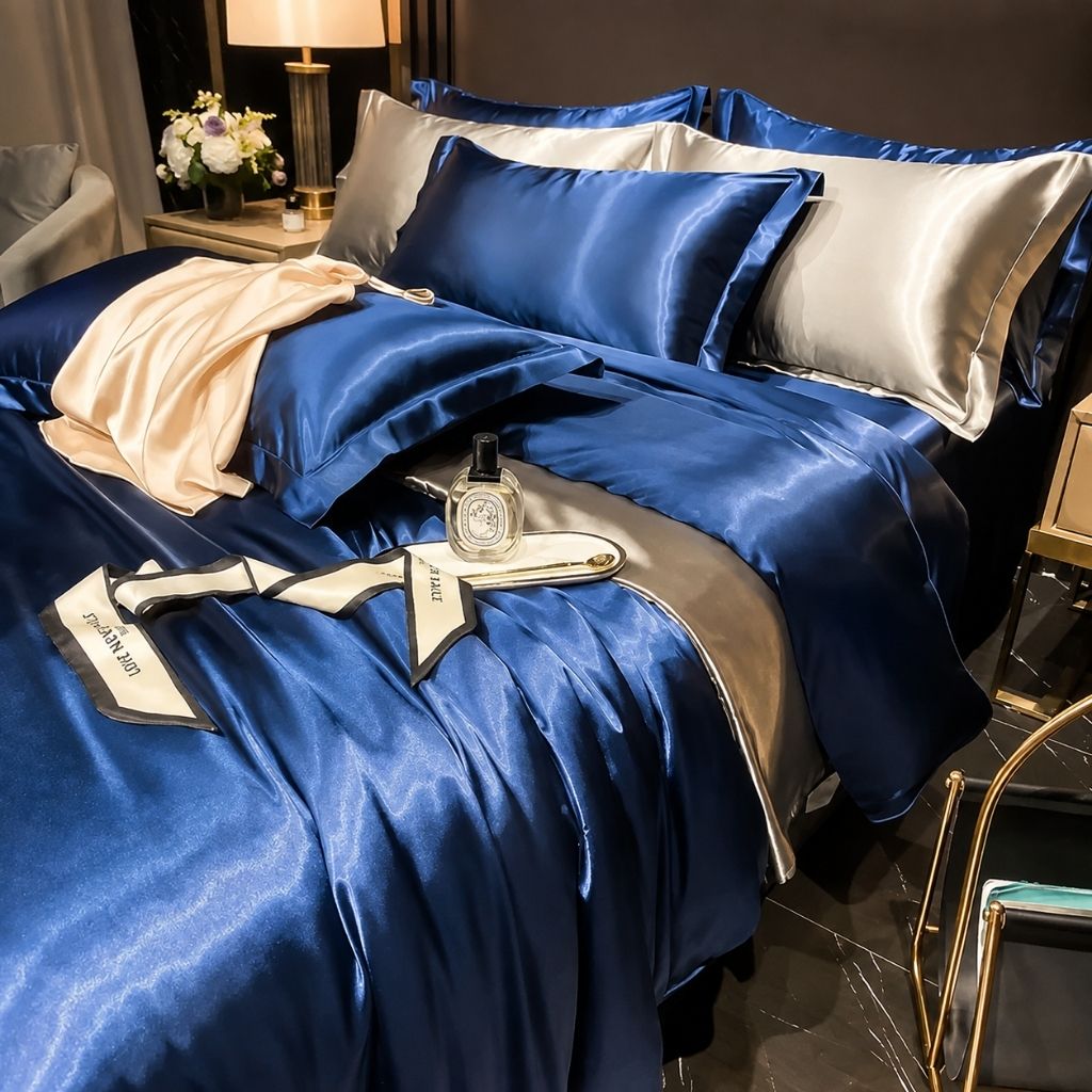 4-Piece Washed Silk Bedding Set