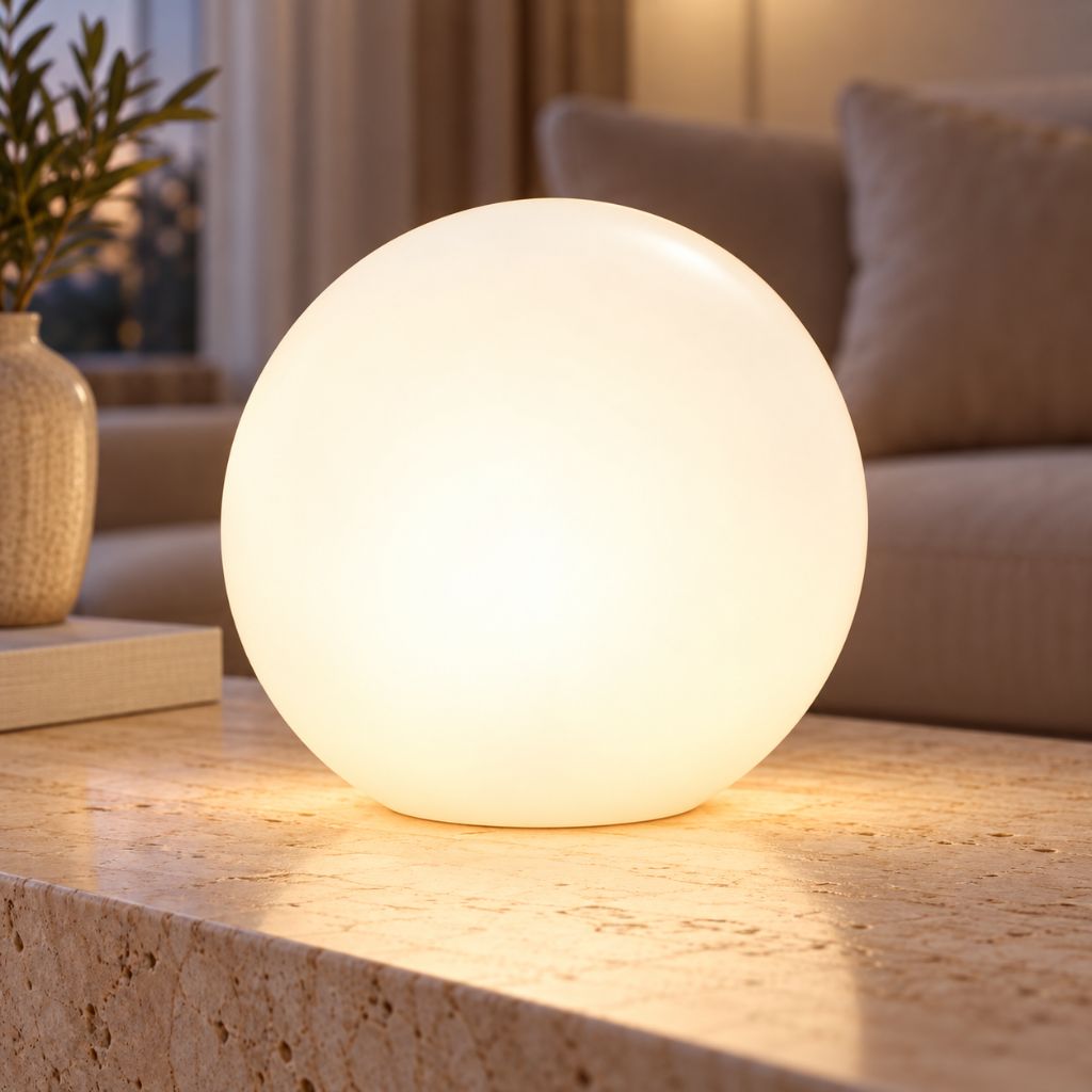 Colour-Changing LED Ball Floor Lamp with Remote Control