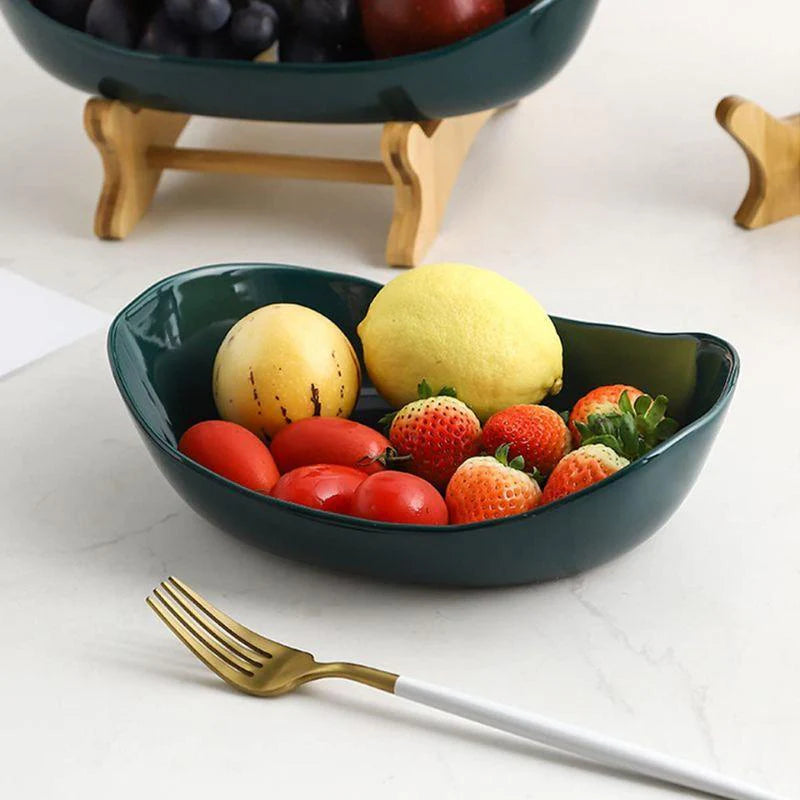 Modern Bamboo Fruit Basket - 2 to 3 Tiers