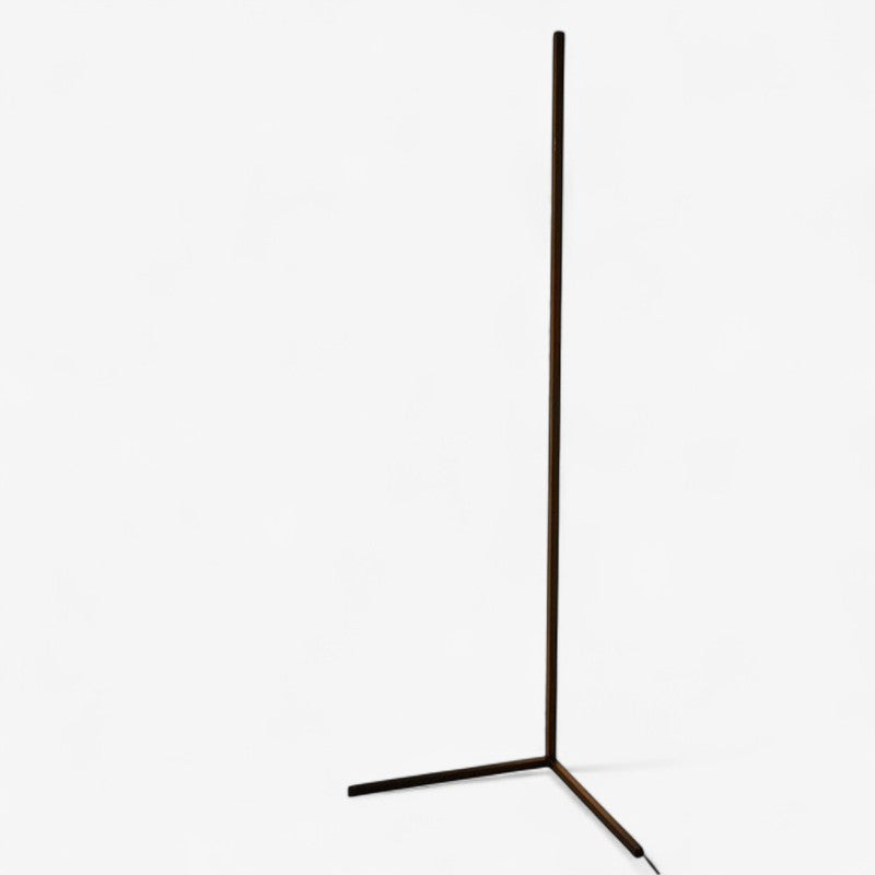 Black metal tripod stand on a white background