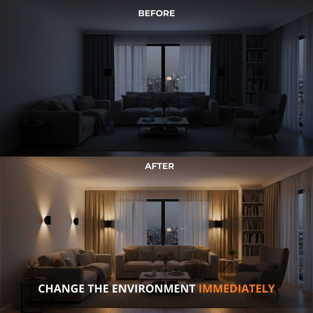 Up & Down Modern Wall Sconce Light