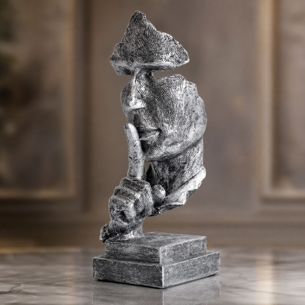 Abstract Face Resin Sculpture