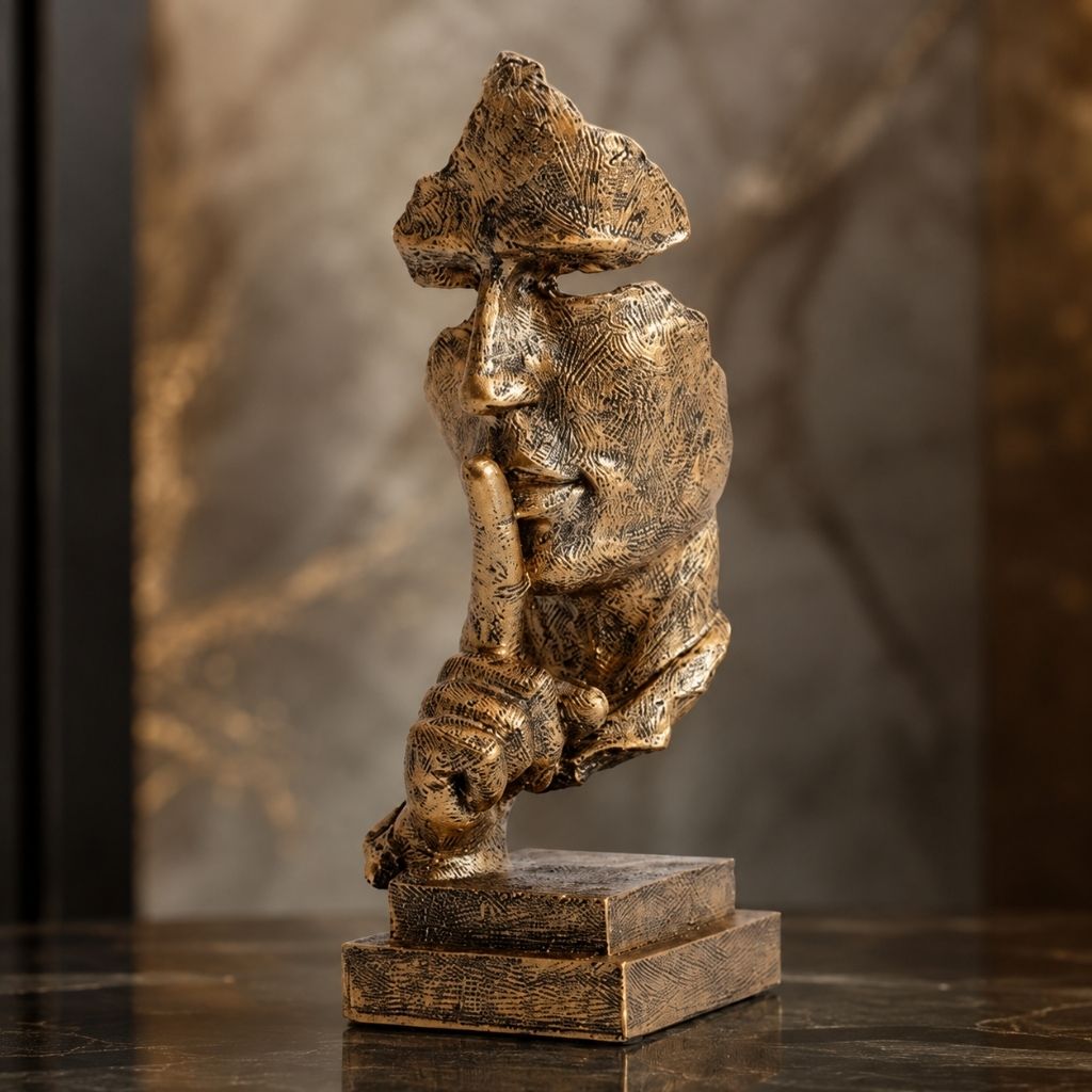 Abstract Face Resin Sculpture