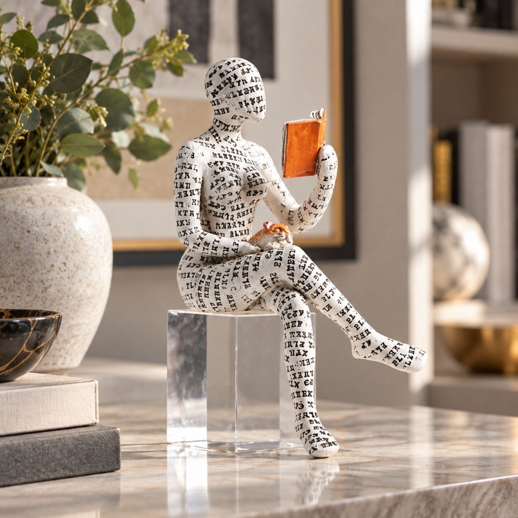 Abstract Resin Human Figure Sculpture
