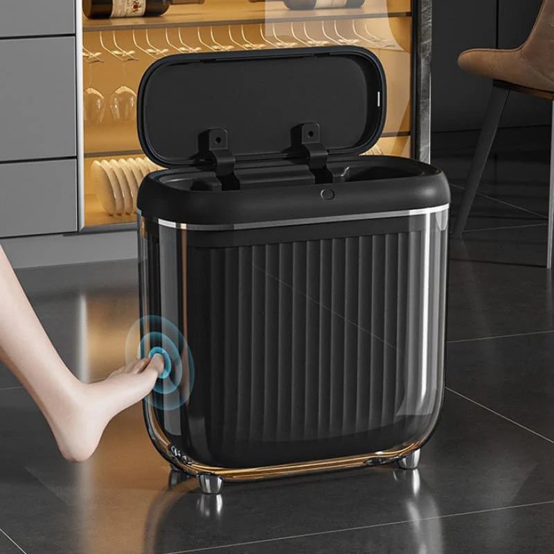 AcrylicSmart Bin - Automatic Sensor Trash Bin for Bathroom and Kitchen - Lattea Global
