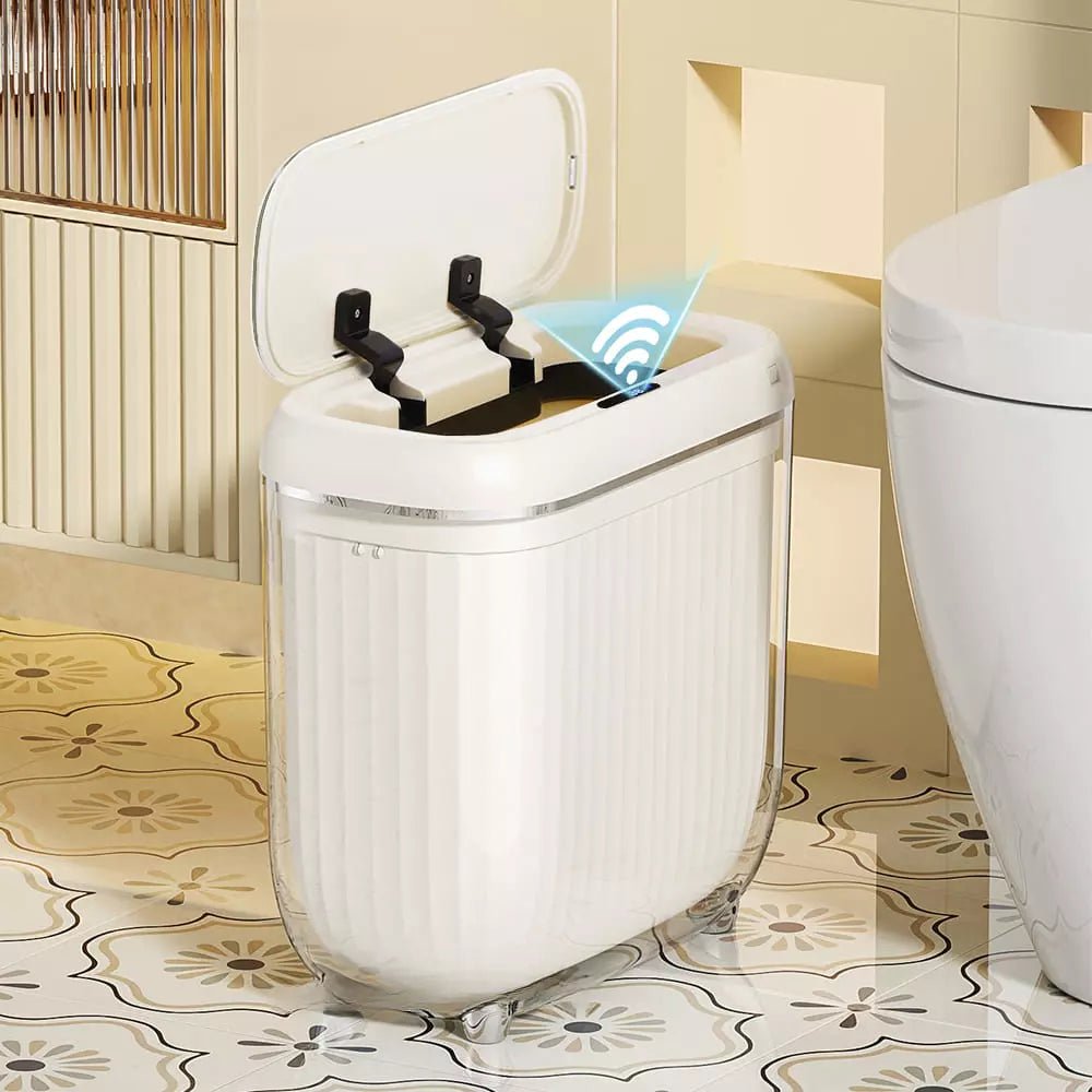 AcrylicSmart Bin - Automatic Sensor Trash Bin for Bathroom and Kitchen - Lattea Global