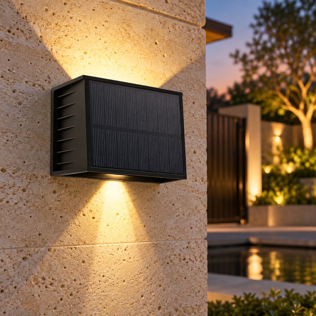 Adjustable Beam Solar Up and Down LED Wall Light