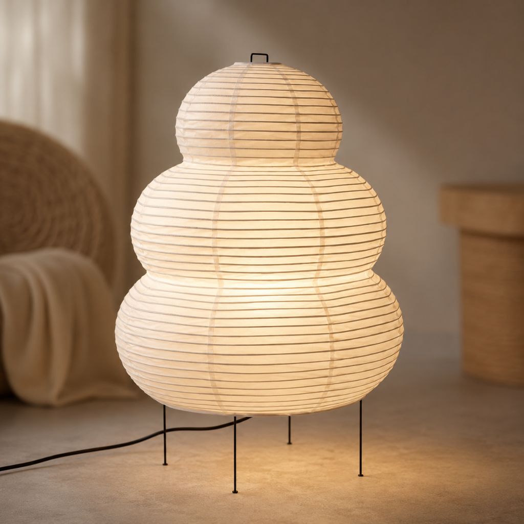 Akari Japandi Style Paper Floor Lamp