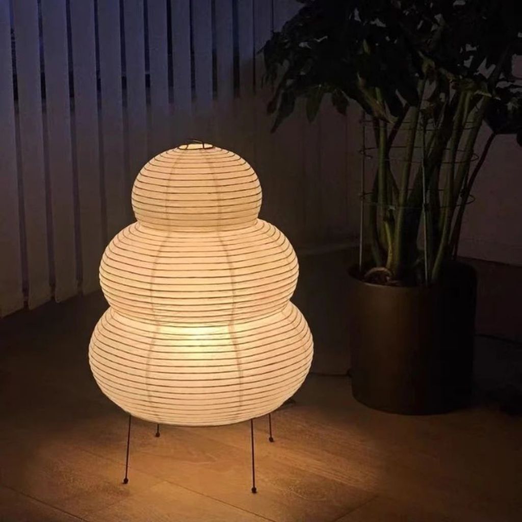Akari Japandi Style Paper Floor Lamp