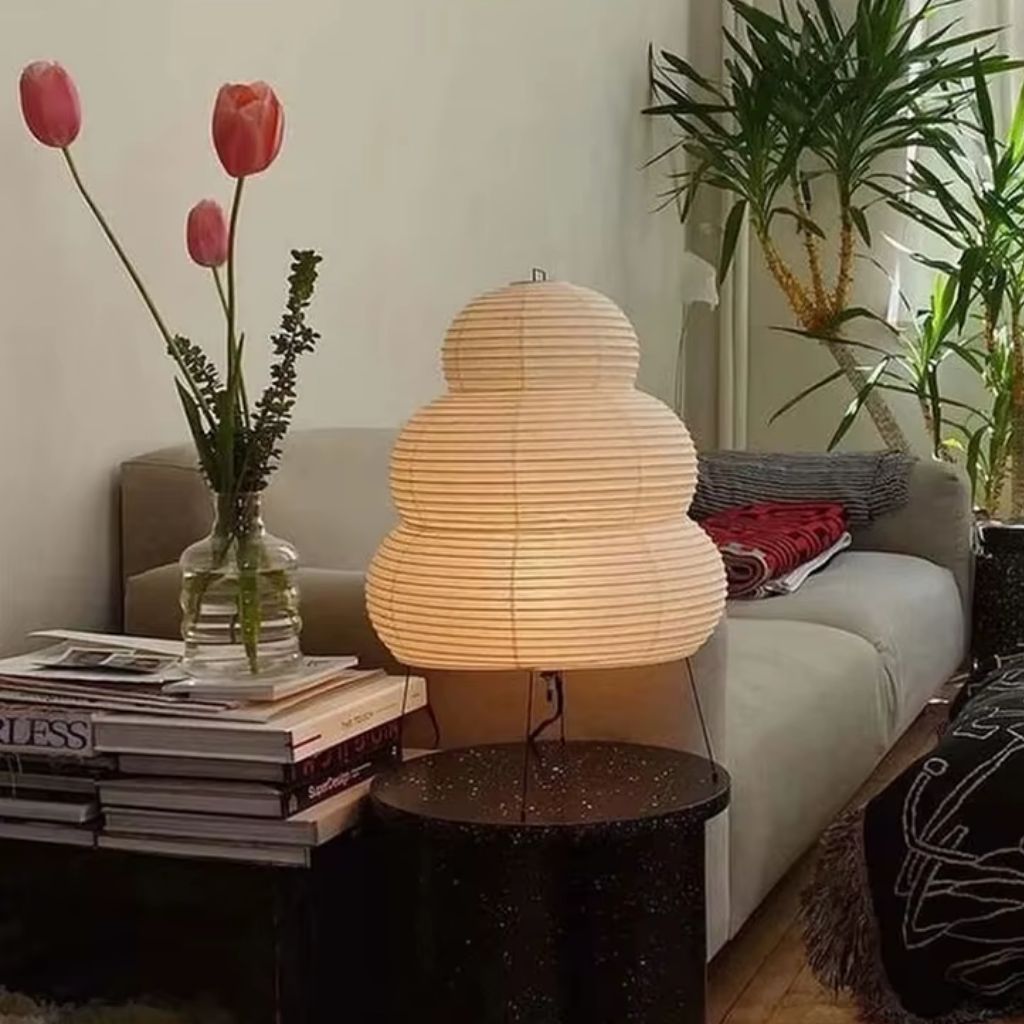 Akari Japandi Style Paper Floor Lamp