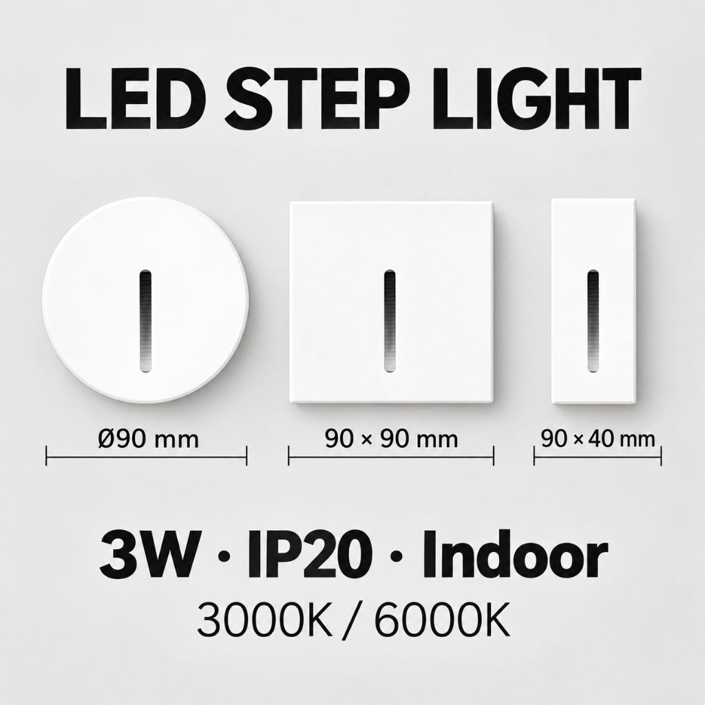 Aluminium Recessed LED Step Light for Indoor Stairs