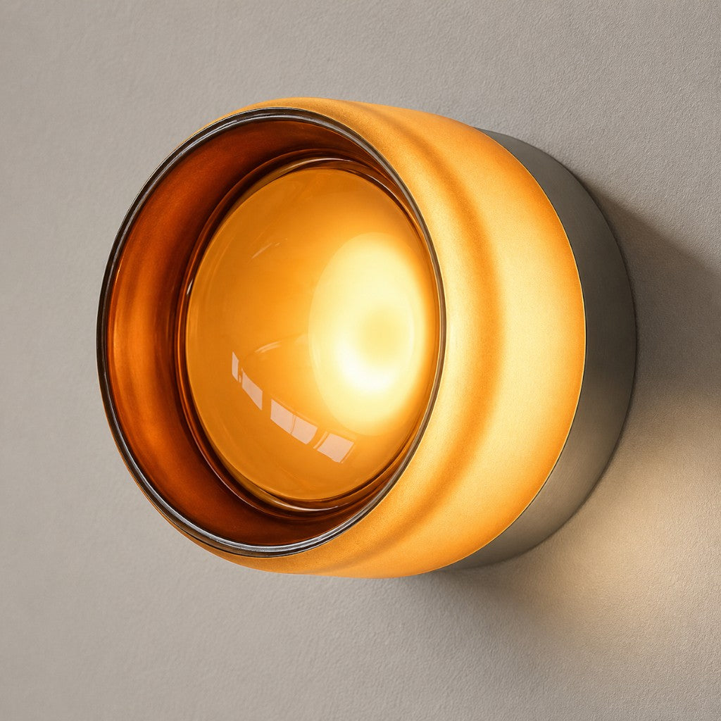 Amber Modern Interior LED Wall Lamp - Amber Jelly Decor