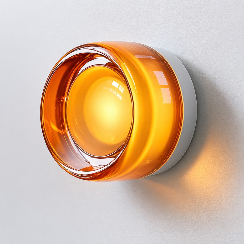 Amber Modern Interior LED Wall Lamp - Amber Jelly Decor