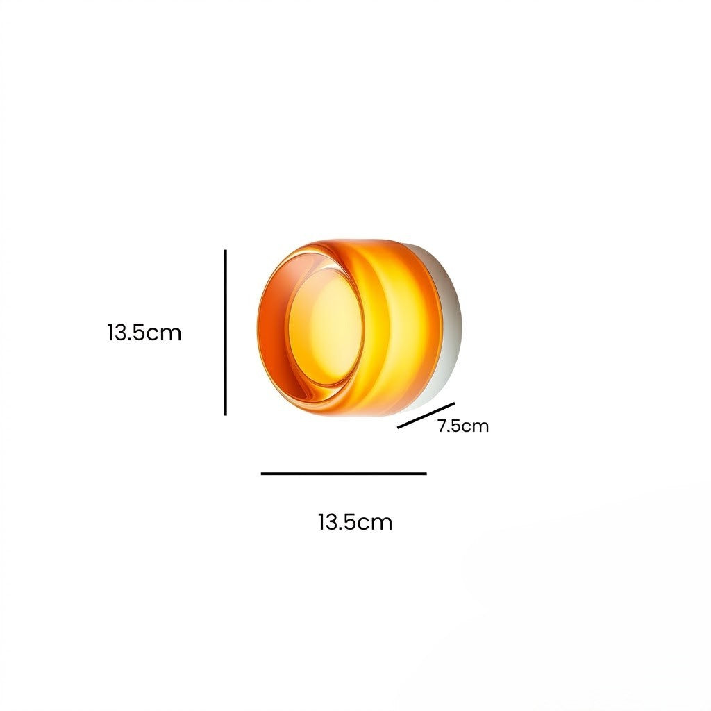Amber Modern Interior LED Wall Lamp - Amber Jelly Decor