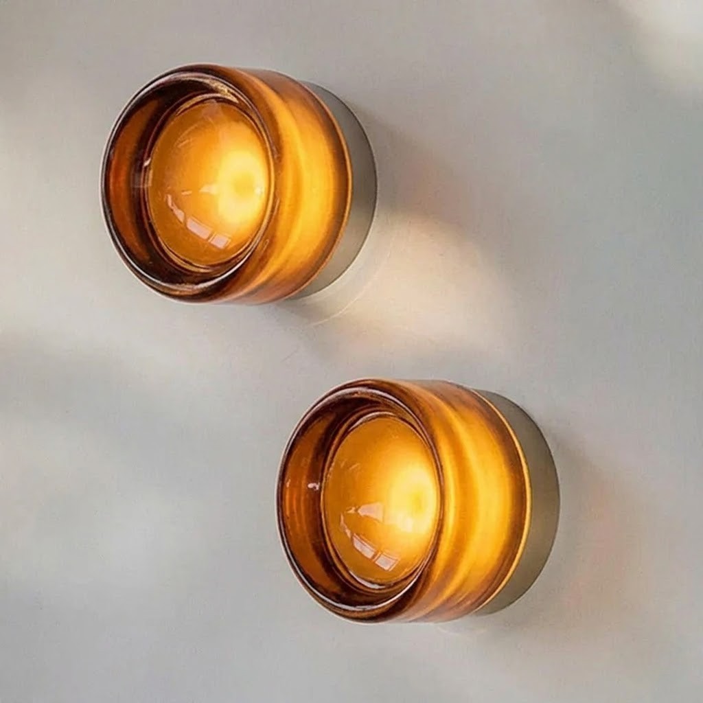 Amber Modern Interior LED Wall Lamp - Amber Jelly Decor