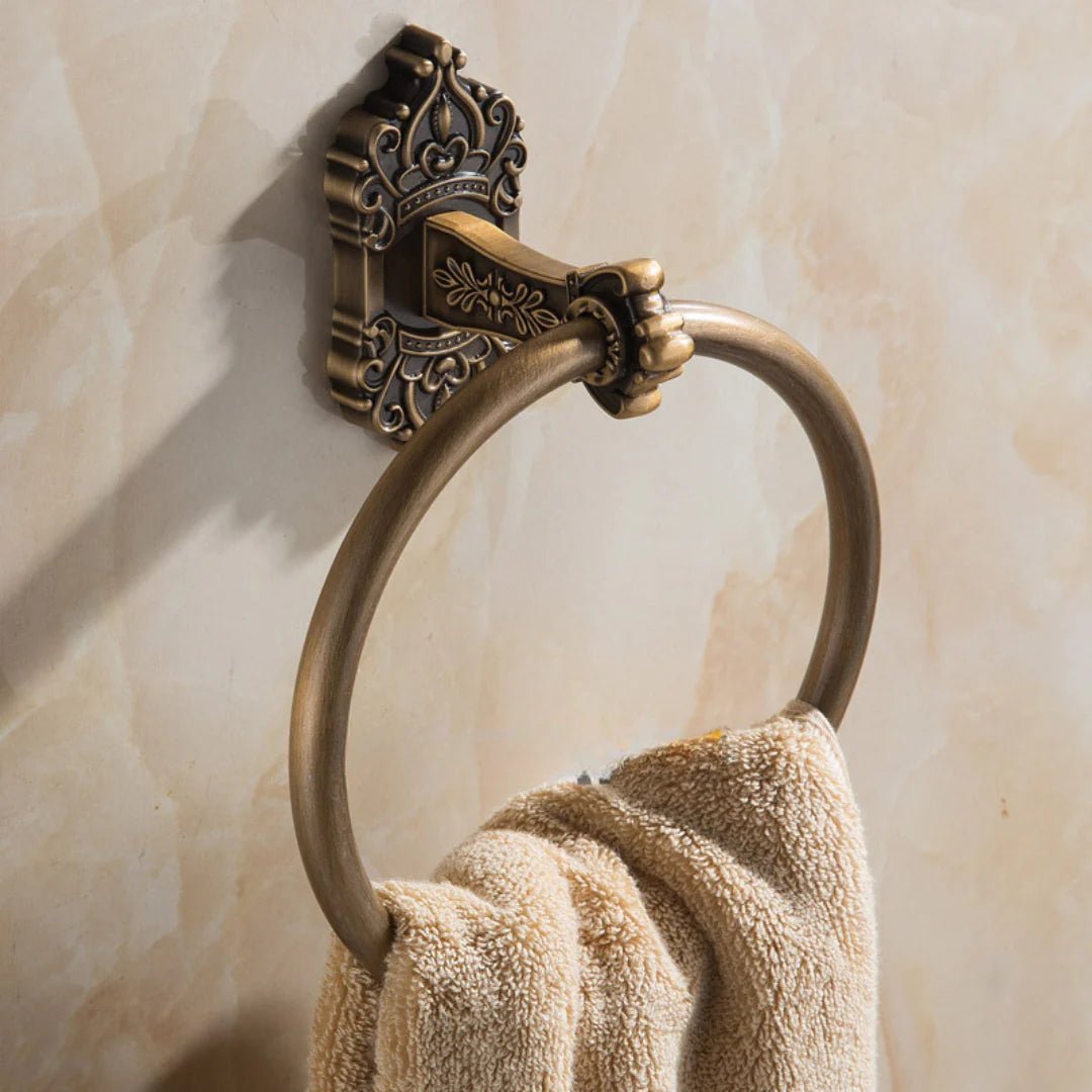 Antique Brass Hand Towel Ring for Bathroom - Lattea Global