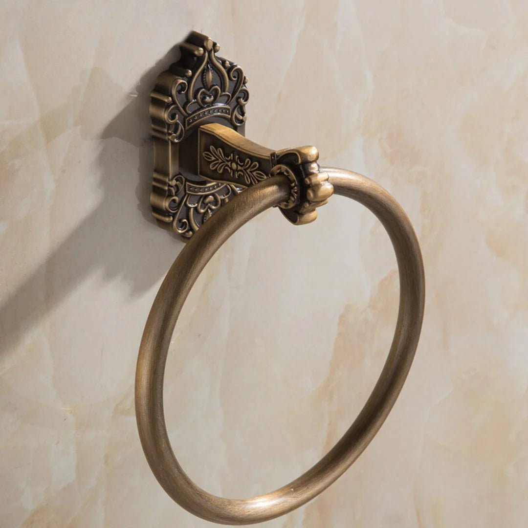 Antique Brass Hand Towel Ring for Bathroom - Lattea Global
