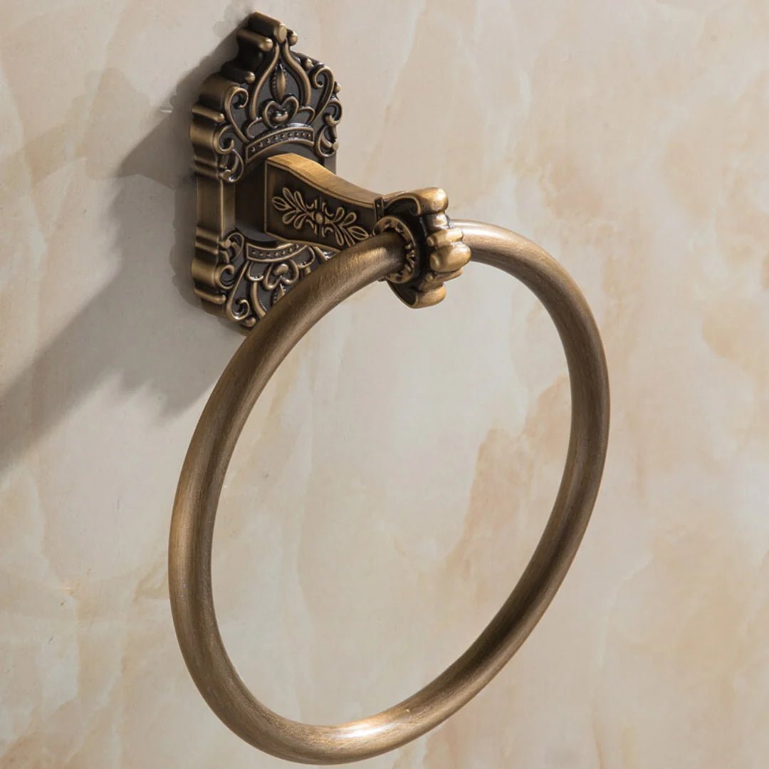 Antique Brass Hand Towel Ring for Bathroom - Lattea Global