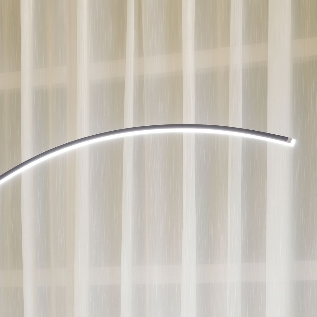 Arc Dimmable Black Floor Lamp | Nordic LED Stand Light
