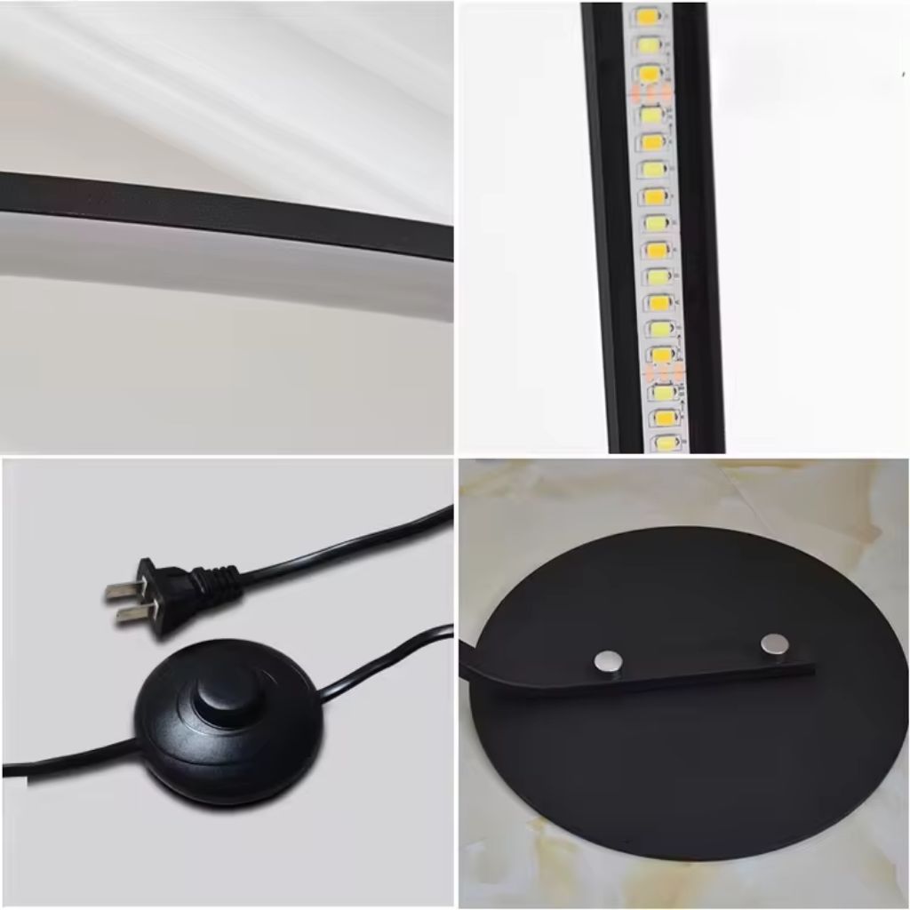 Arc Dimmable Black Floor Lamp | Nordic LED Stand Light