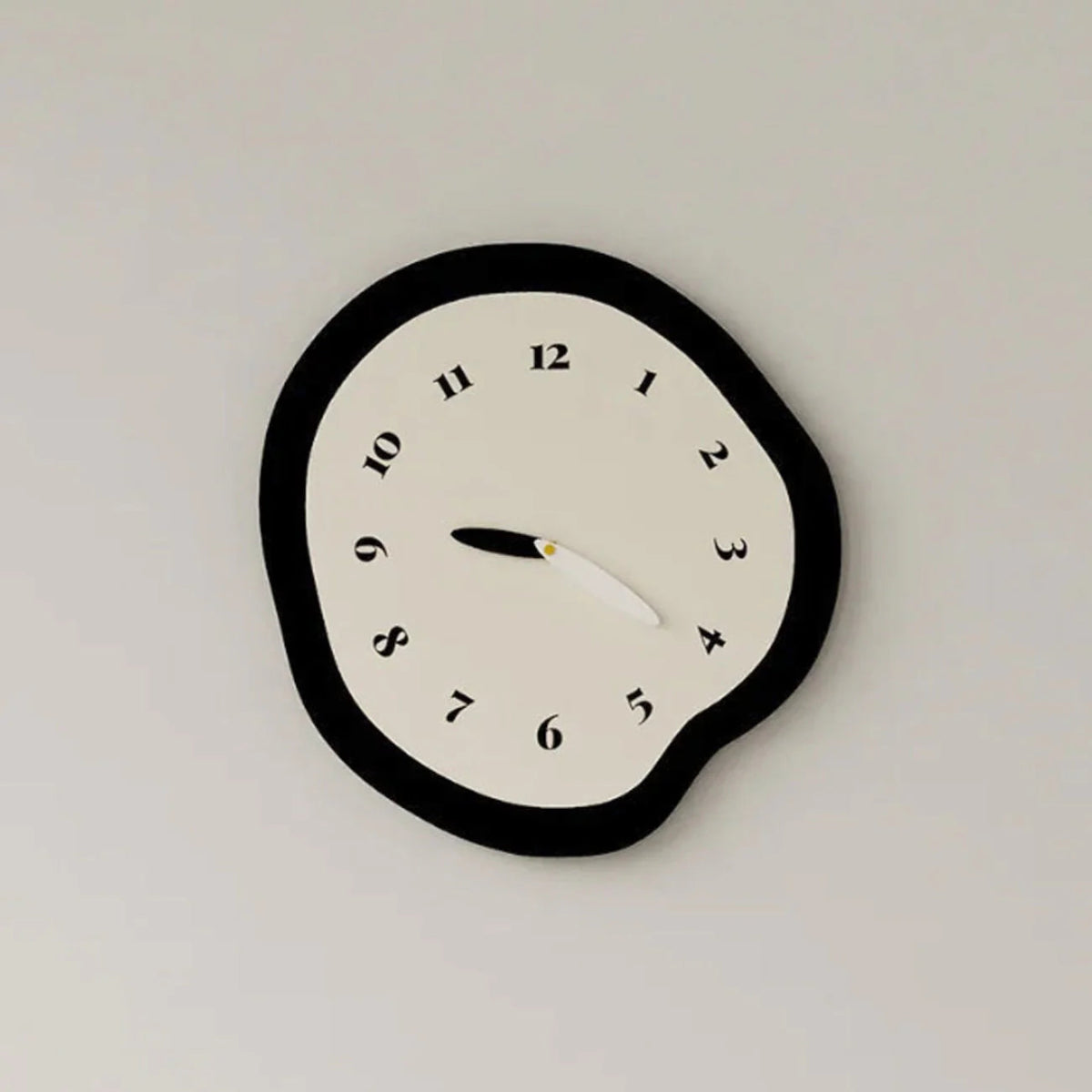 ArtTime - Abstract Distorted Silent Wall Clock with Pendulum - Lattea Global