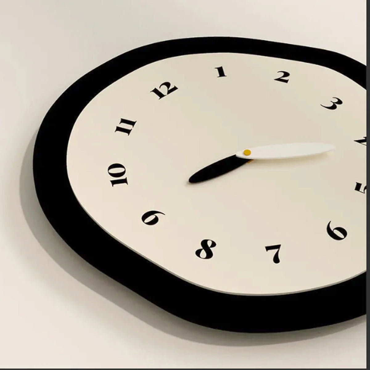 ArtTime - Abstract Distorted Silent Wall Clock with Pendulum - Lattea Global
