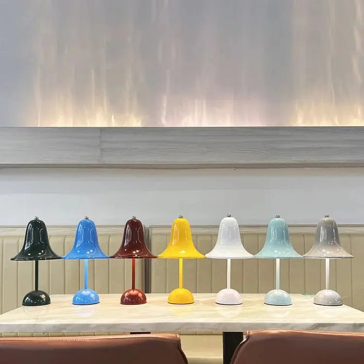 Bell - Shaped Table Lamp with Glossy Finish - Lattea Global