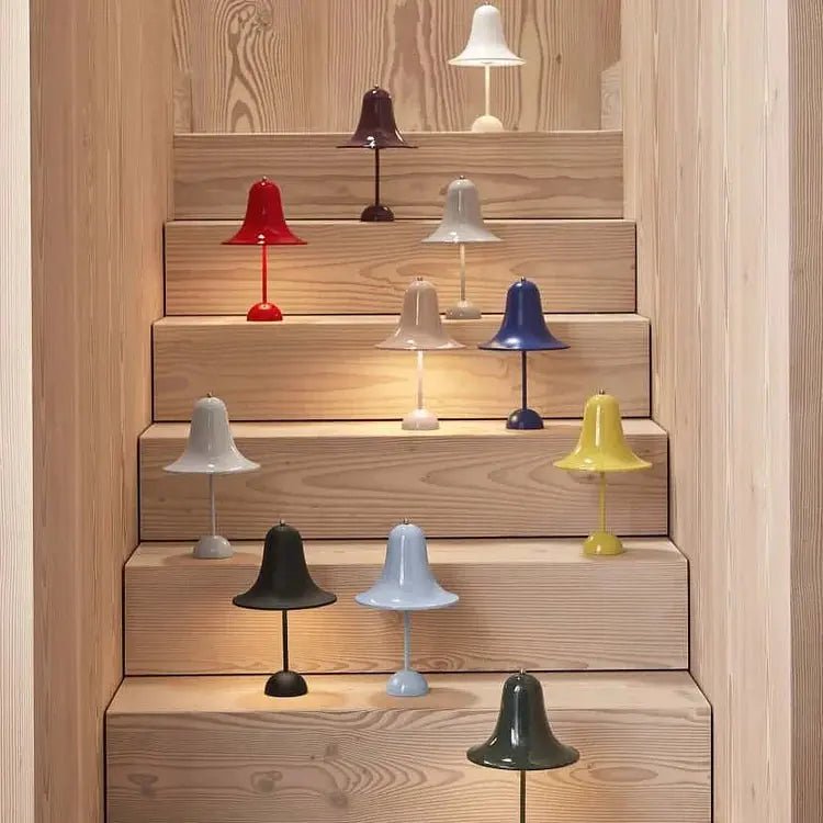 Bell - Shaped Table Lamp with Glossy Finish - Lattea Global