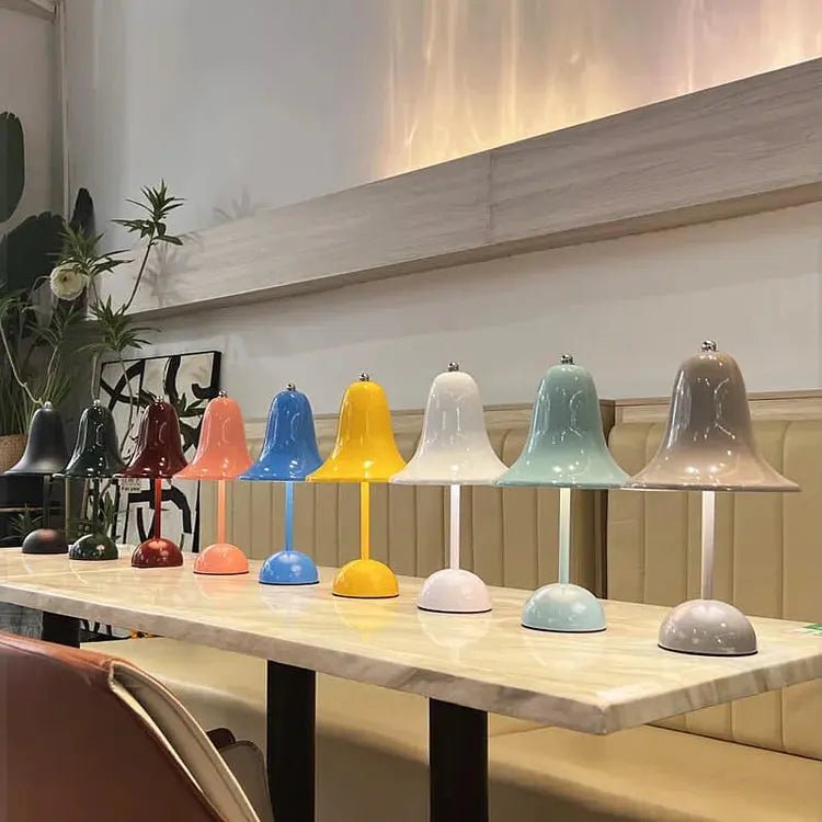 Bell - Shaped Table Lamp with Glossy Finish - Lattea Global