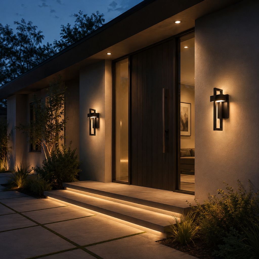 Black Up Down Outdoor Wall Light
