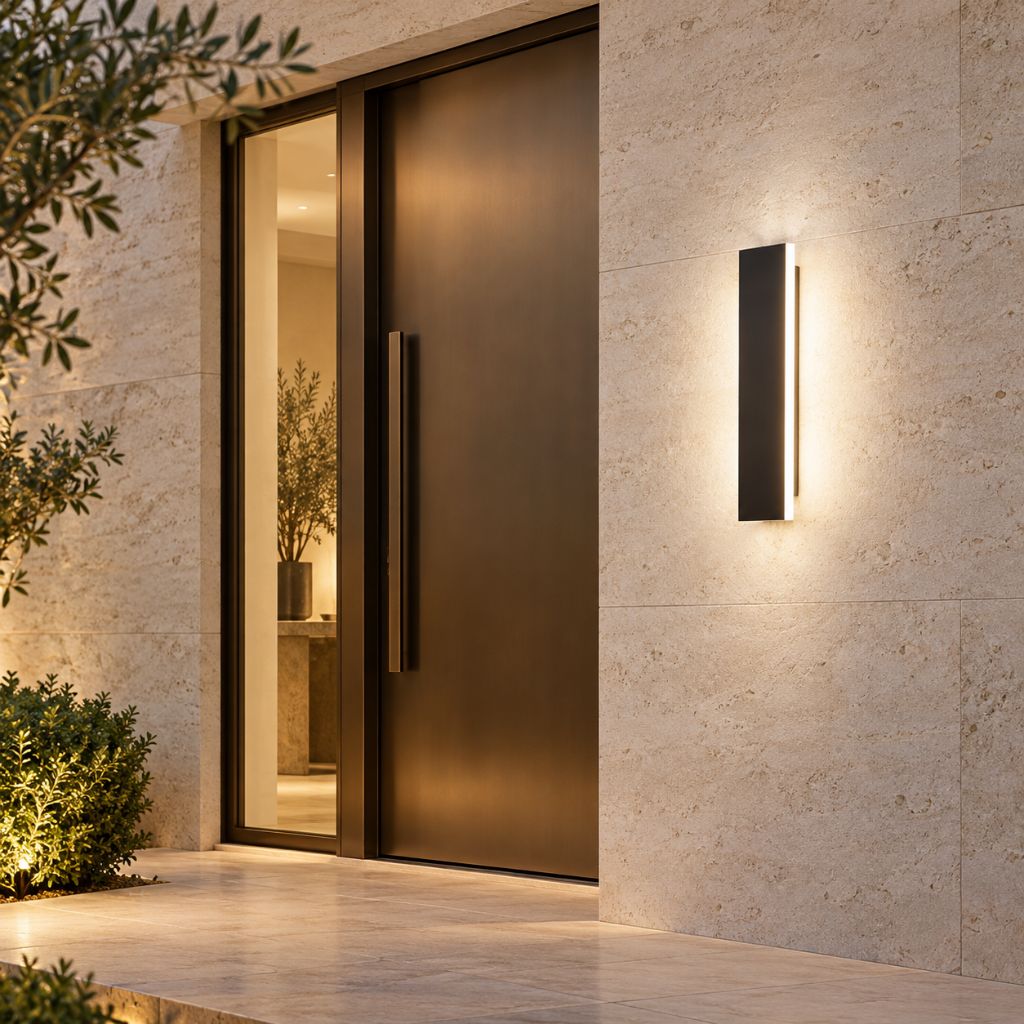 Black Rectangular Aluminium LED Outdoor Wall Light IP65