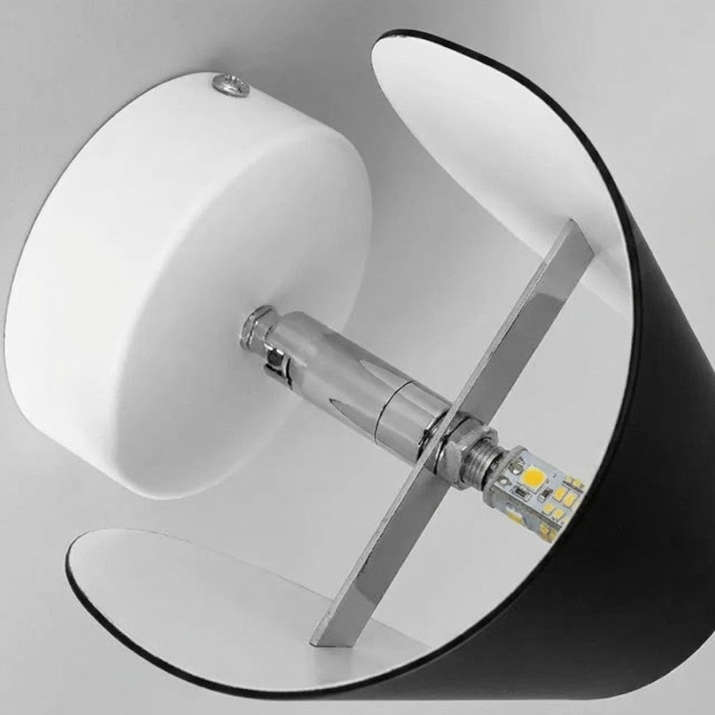 Black Up & Down Modern Wall Sconce Light