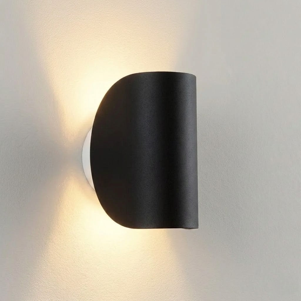 Black Up & Down Modern Wall Sconce Light