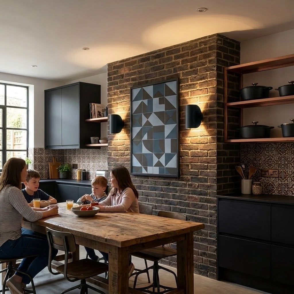Black Up & Down Modern Wall Sconce Light