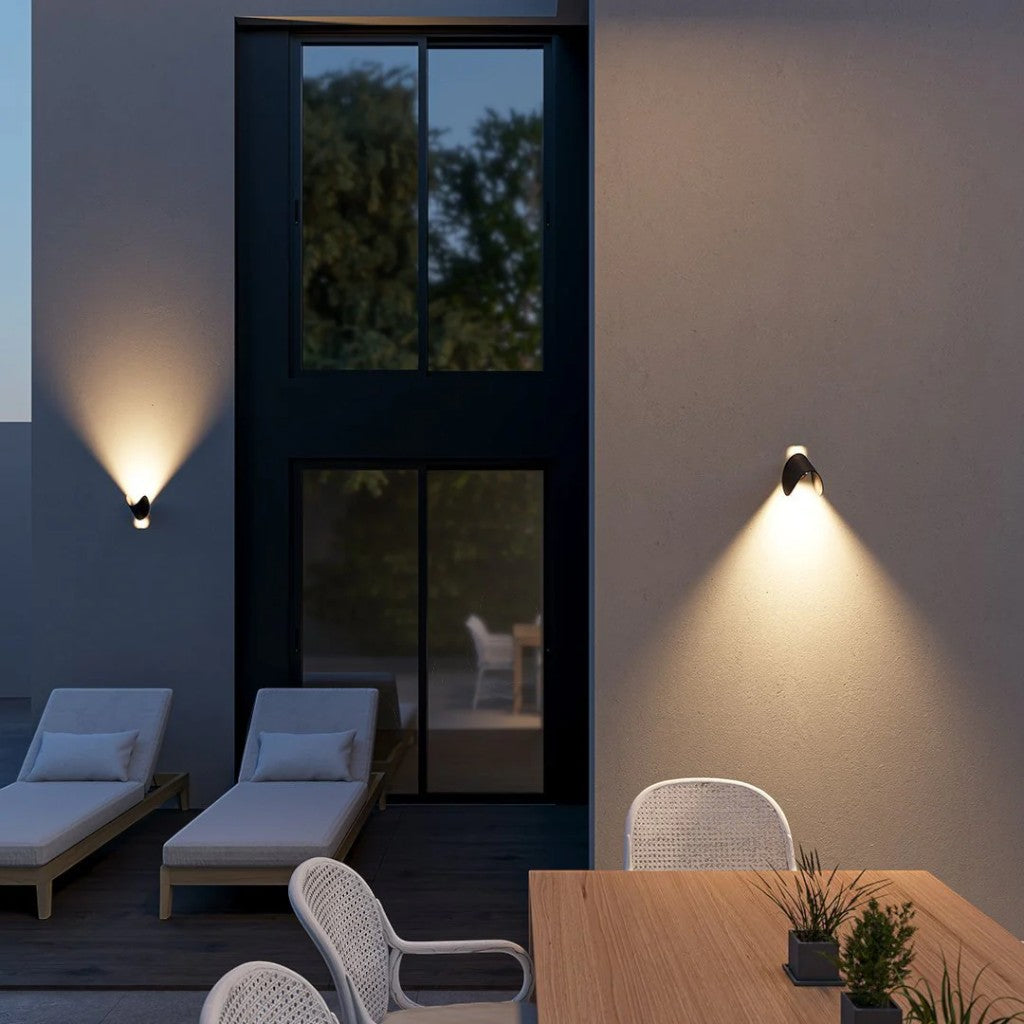 Black Up & Down Modern Wall Sconce Light