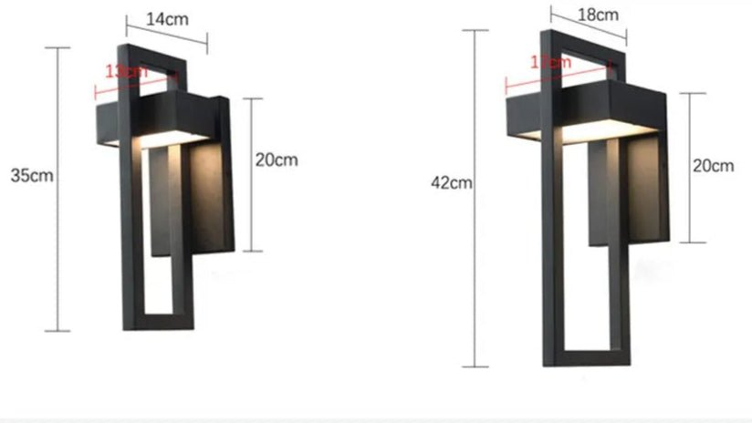 Black Up Down Outdoor Wall Light - Lattea Global