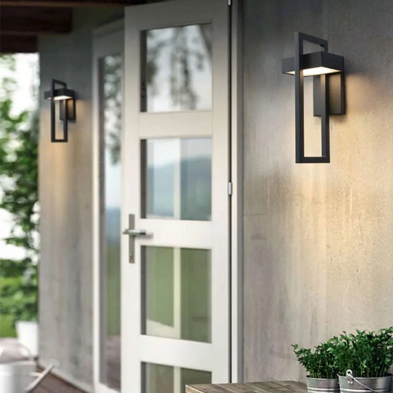 Black Up Down Outdoor Wall Light - Lattea Global