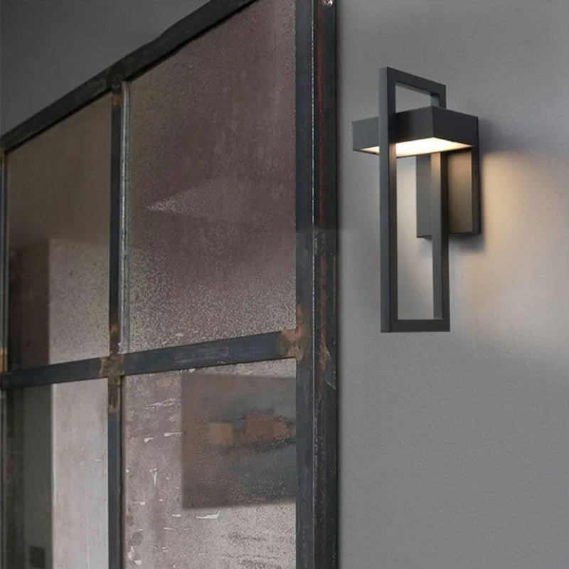 Black Up Down Outdoor Wall Light - Lattea Global