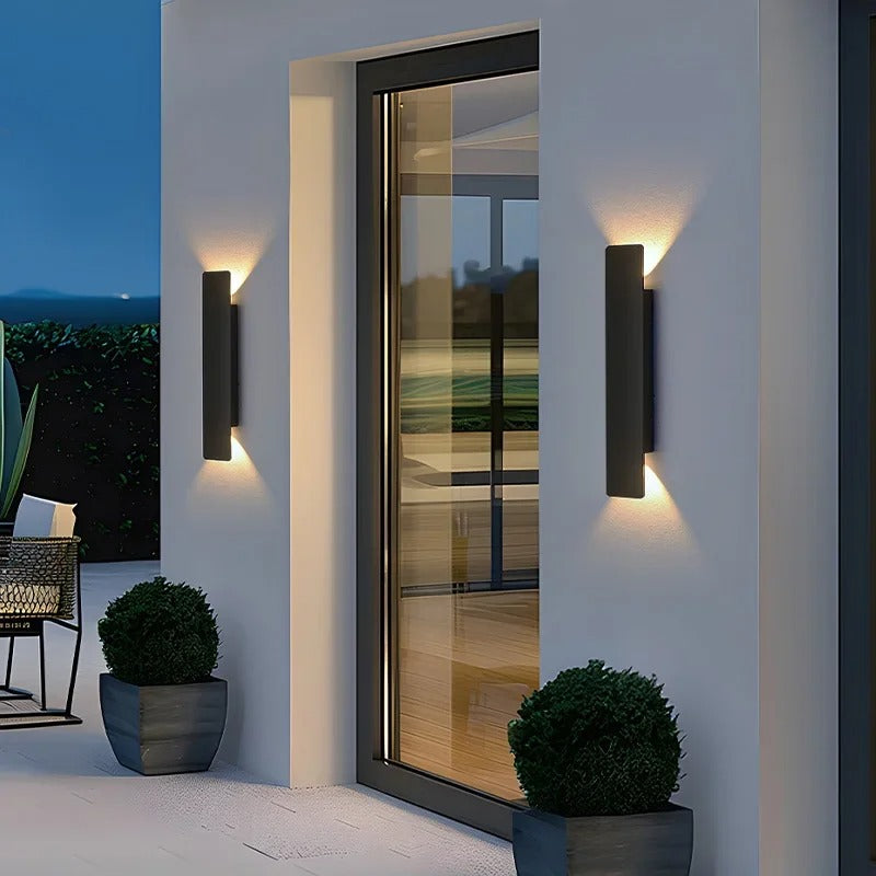 Black Weatherproof LED Wall Lights - Outdoor Style and Durability